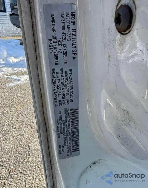 2018 Ram Promaster City from USA, damaged, VIN ZFBERFABXJ6L49537